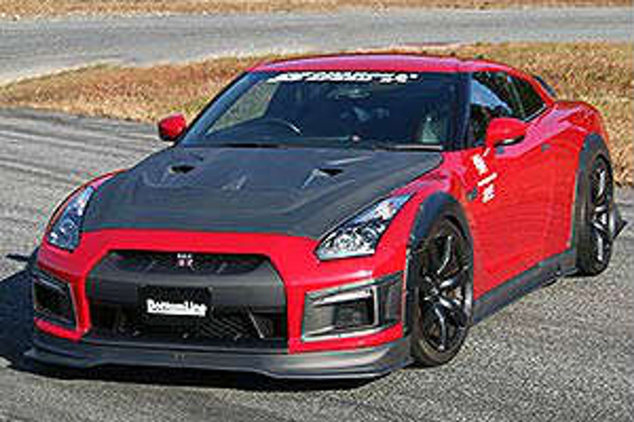 Charge Speed 2007-2011 Nissan GTR Zenki Model Bottom Line Hybrid Carbon Full Lip Kit with Over Fenders