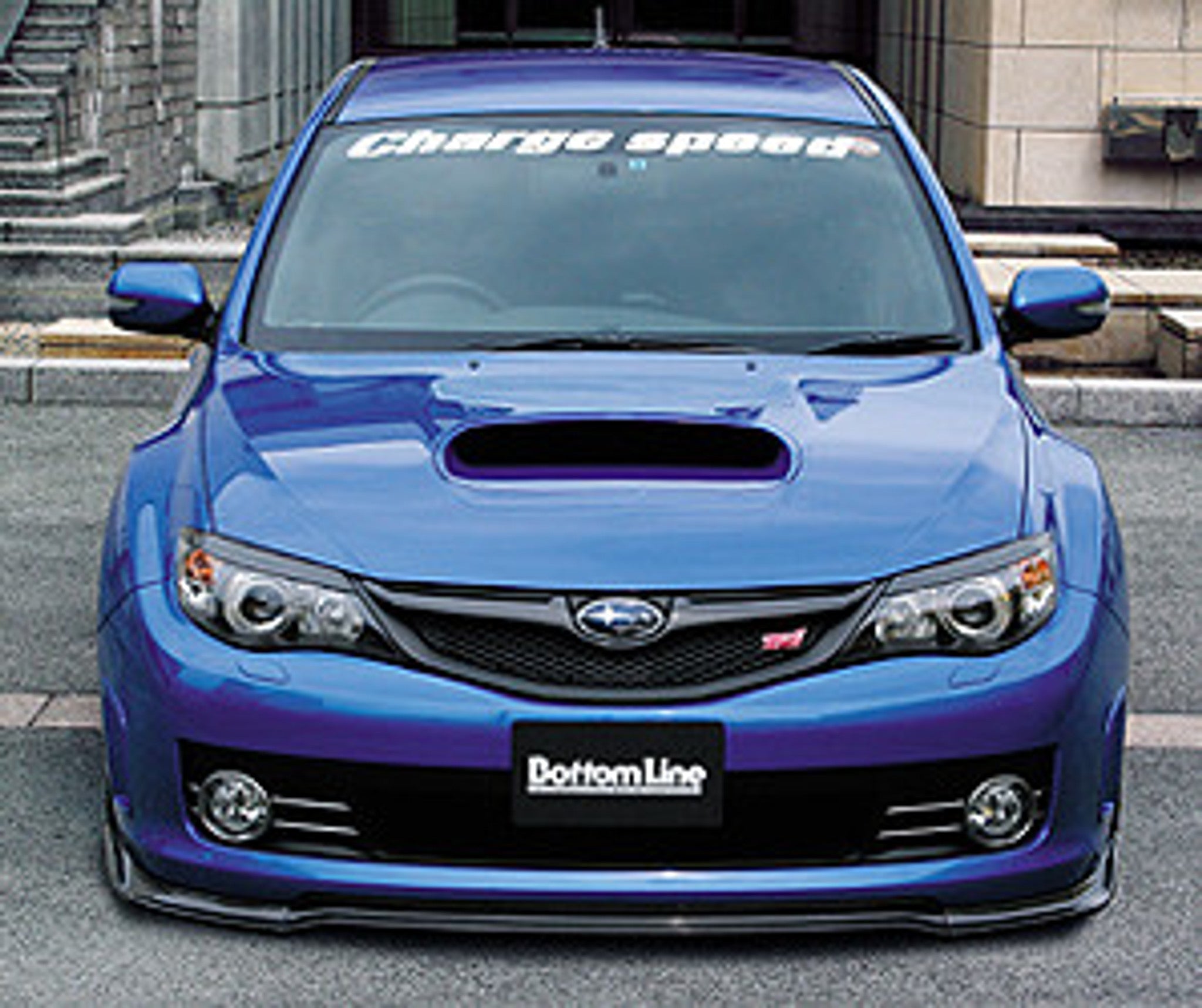 Charge Speed 2008-2010 Subaru WRX STi GR-B Hatchback BottomLine Type 2 Front Lip Carbon