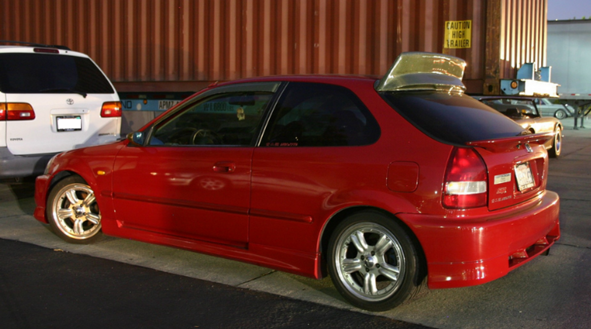 AC617RWRBK - BEEYARD Special 1996-2000 Honda Civic HB Kevlar Roof Wing