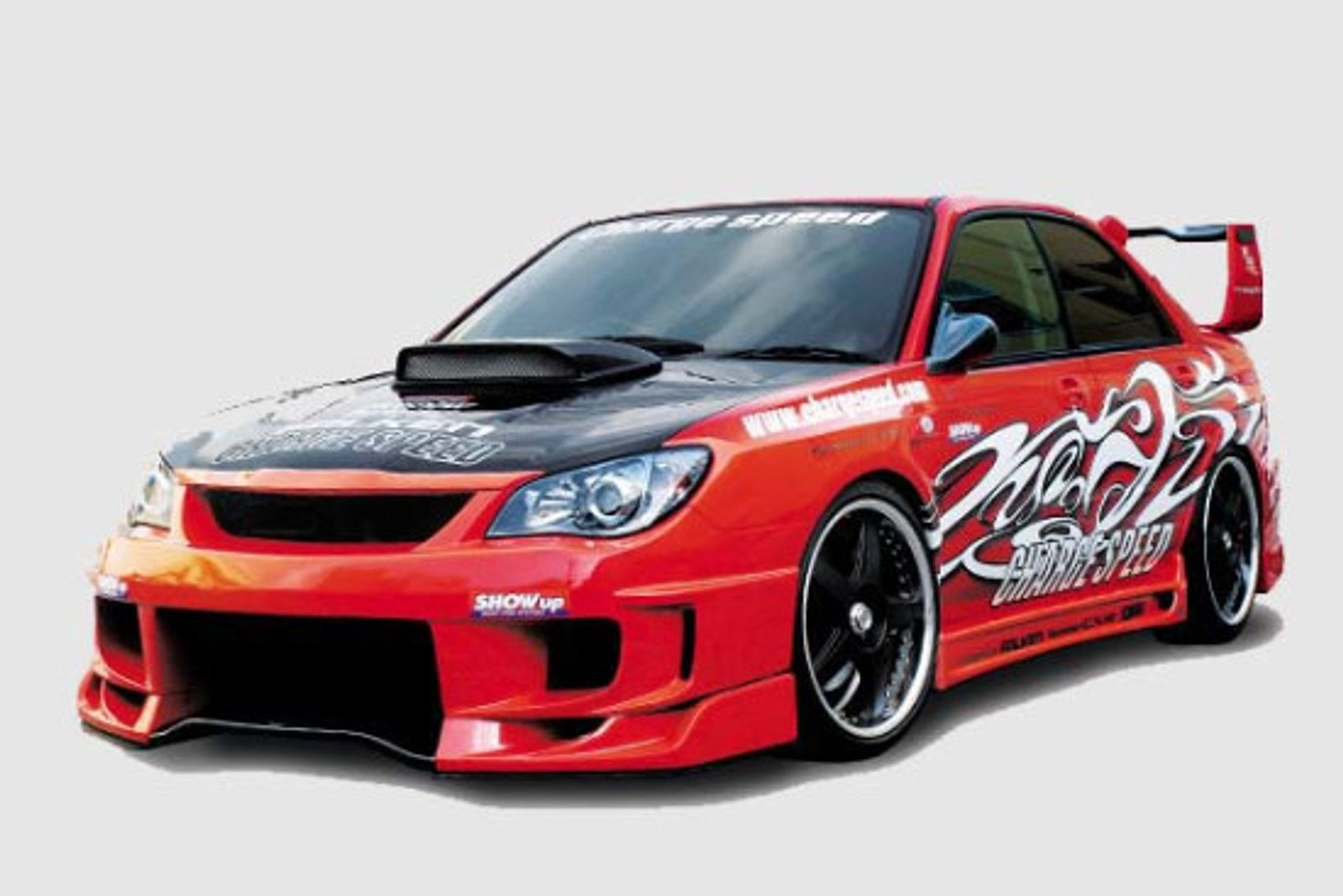 Charge Speed 2006-2007 Subaru Impreza GD-F HawkEye Type-2 Full Bumper Kit With 3-D Carbon Center
