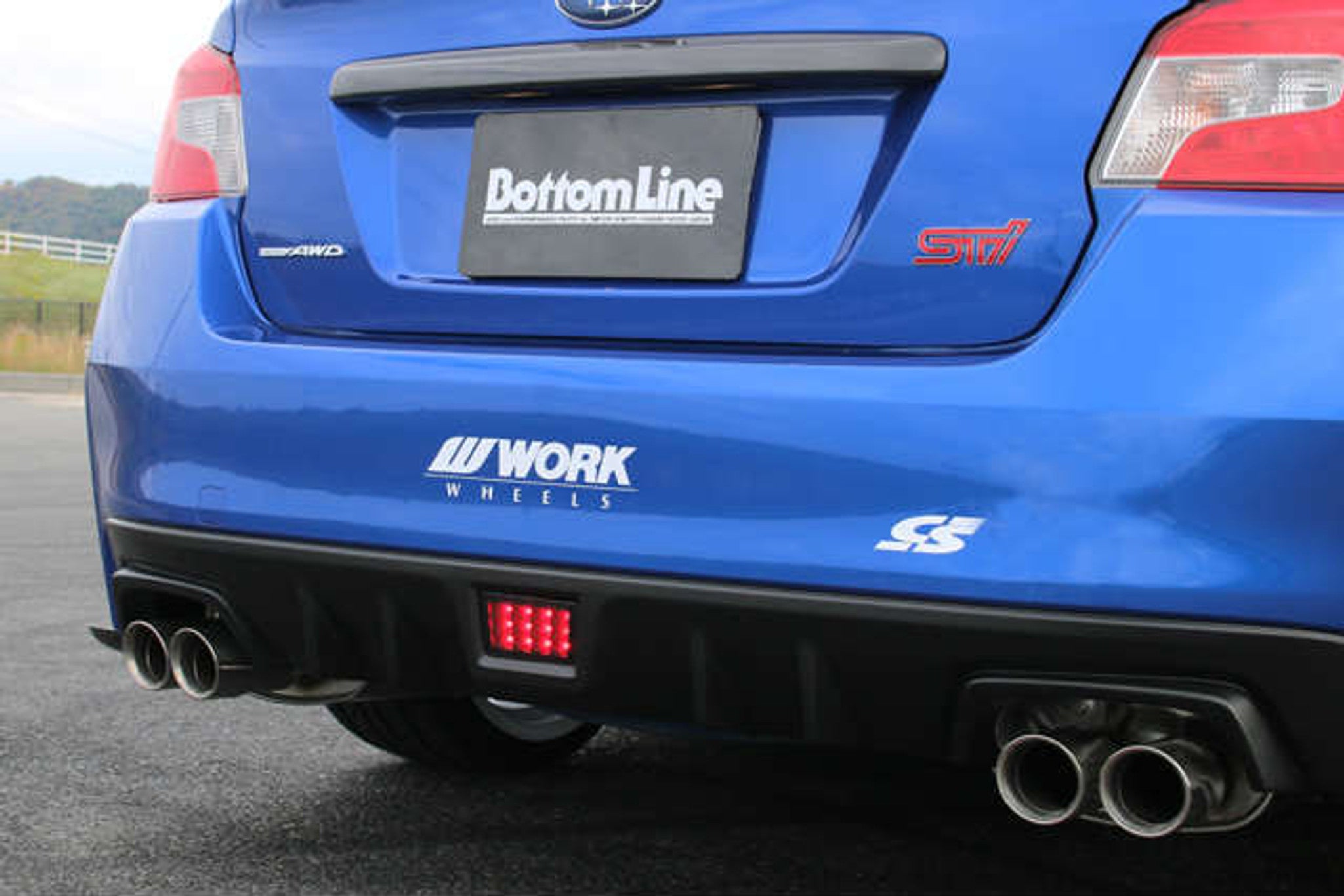 Charge Speed JDM Spec Subaru Smoke LED back fog lamp with F1 style flash brake lamp-LENS=SMOKE, REFLECTOR=BLACK