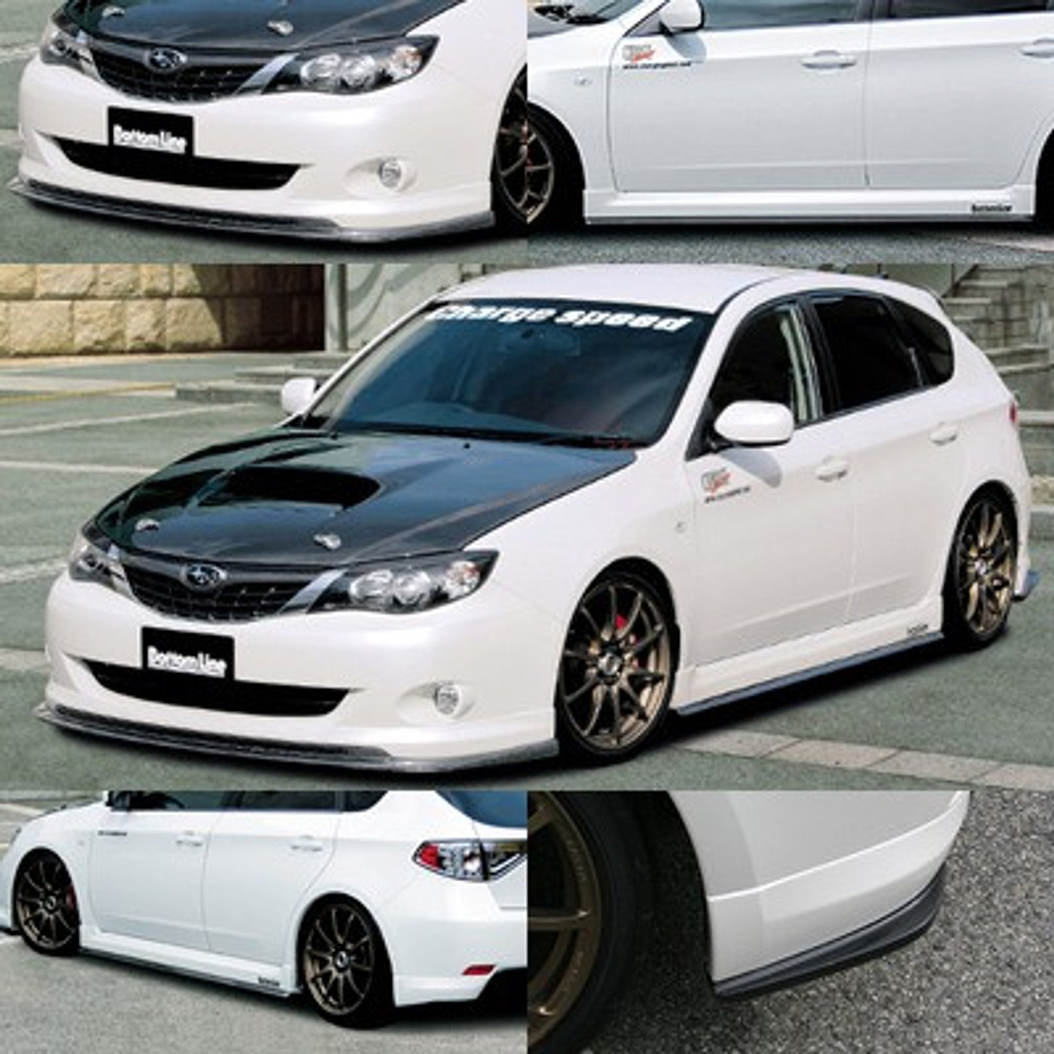 Charge Speed 2008-2011 Subaru Impreza GH Non-STi 5Doors Hatchback Bottom Line Type-1 Full Lip Kit FRP