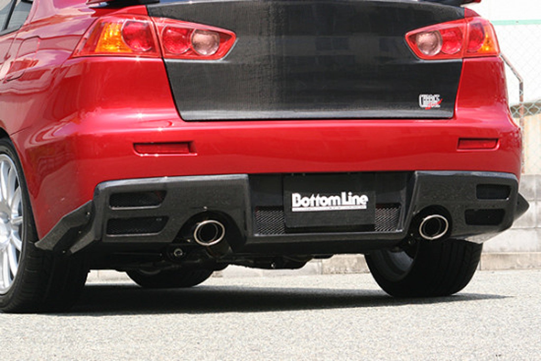 Charge Speed 2008-2017 Mitsubishi Lancer Evo X OEM Rear Bumper Diffuser Carbon