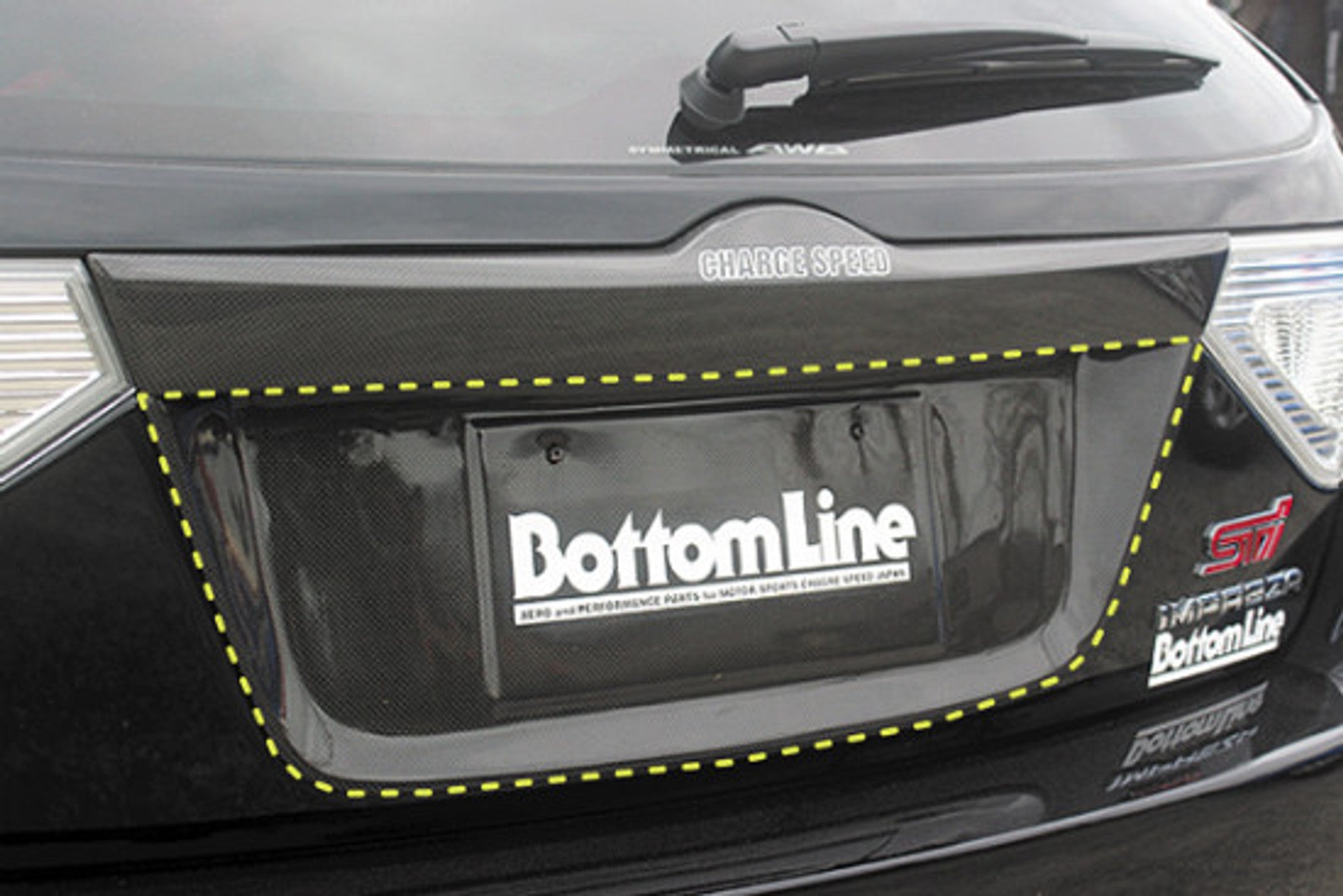 Charge Speed 2008-2014 Subaru Impreza/ WRX 5Dr. GR-B Hatchback Carbon Bottom License Plate Cowl For OEM Hatch