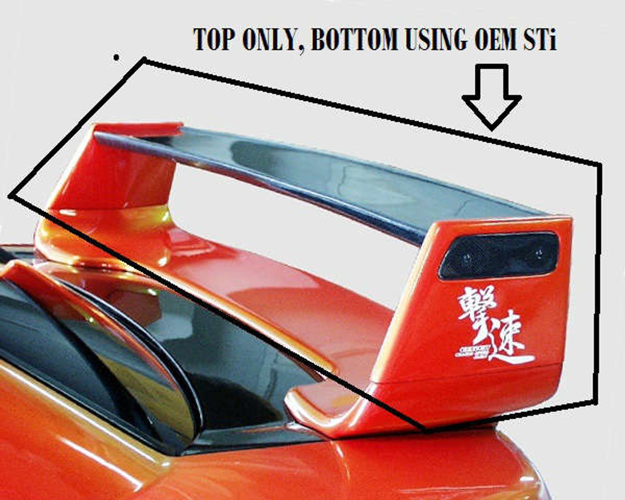 Charge Speed 2002-2007 Subaru WRX Half Composite Straight Carbon Top