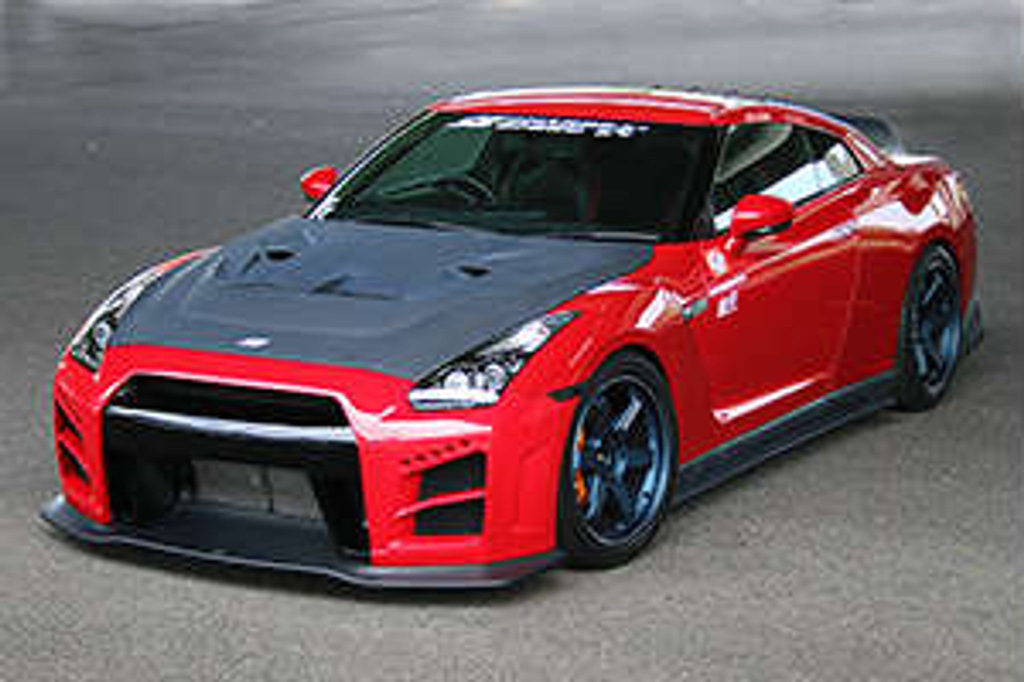 Charge Speed 2012-2016 Nissan GTR R35 Chuki FRP Complete Kit with Front Bumper (White Gel) with LED & Carbon Front Under Diffuser & Full Carbon Side Skirts & Full Carbon Chuki Rear Skirt