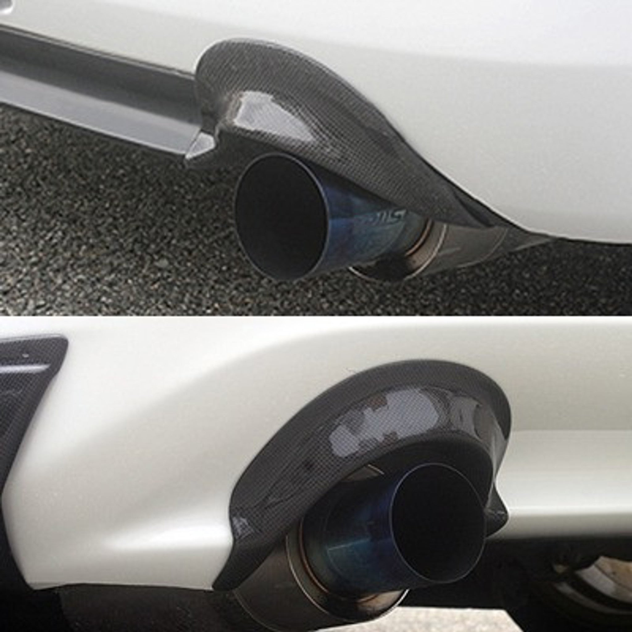 Charge Speed 2005-2009 Honda S2000 AP-2 Carbon Heat Shields For Exhaust Tip on OEM Rear Bumper