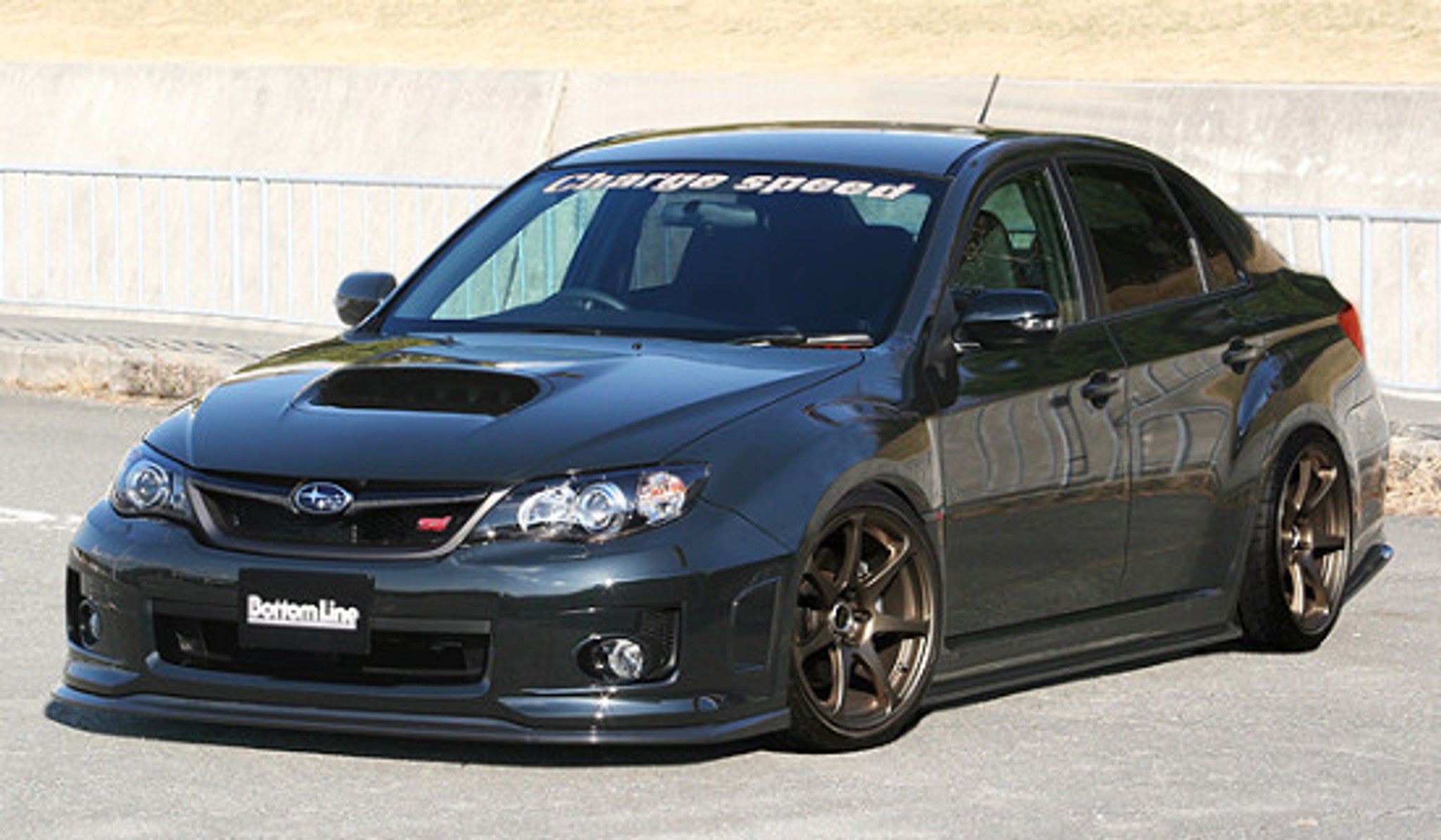 Charge Speed 2011-2014 Subaru WRX STi & Non-STi 4 Doors Sedan GV-B BottomLine Type 1 Carbon Full Lip Kit for STi