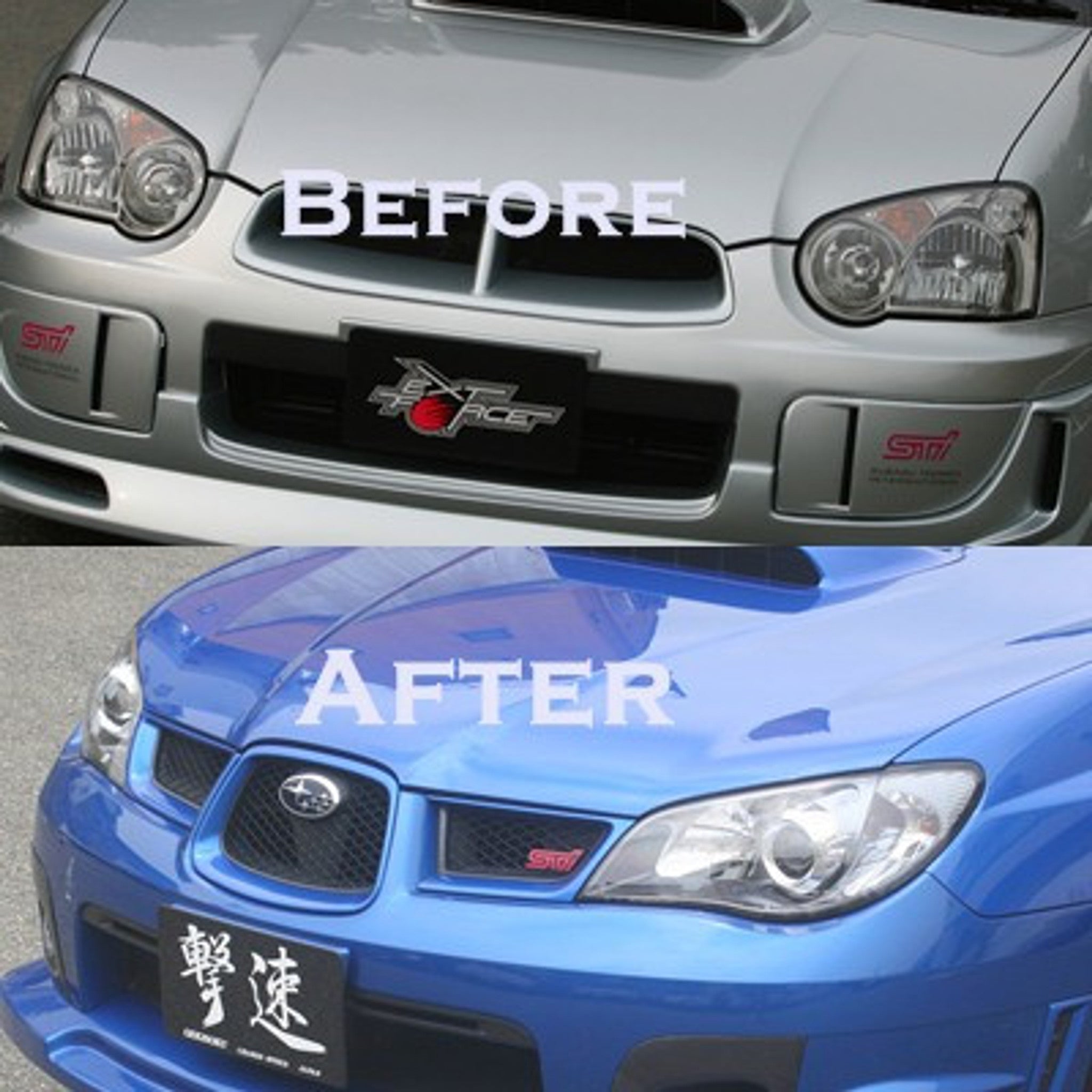 Charge Speed 2004-2005 Subaru Impreza GD-B Chuki Peanut Eye Model Face Lift Kit to 2006-2007