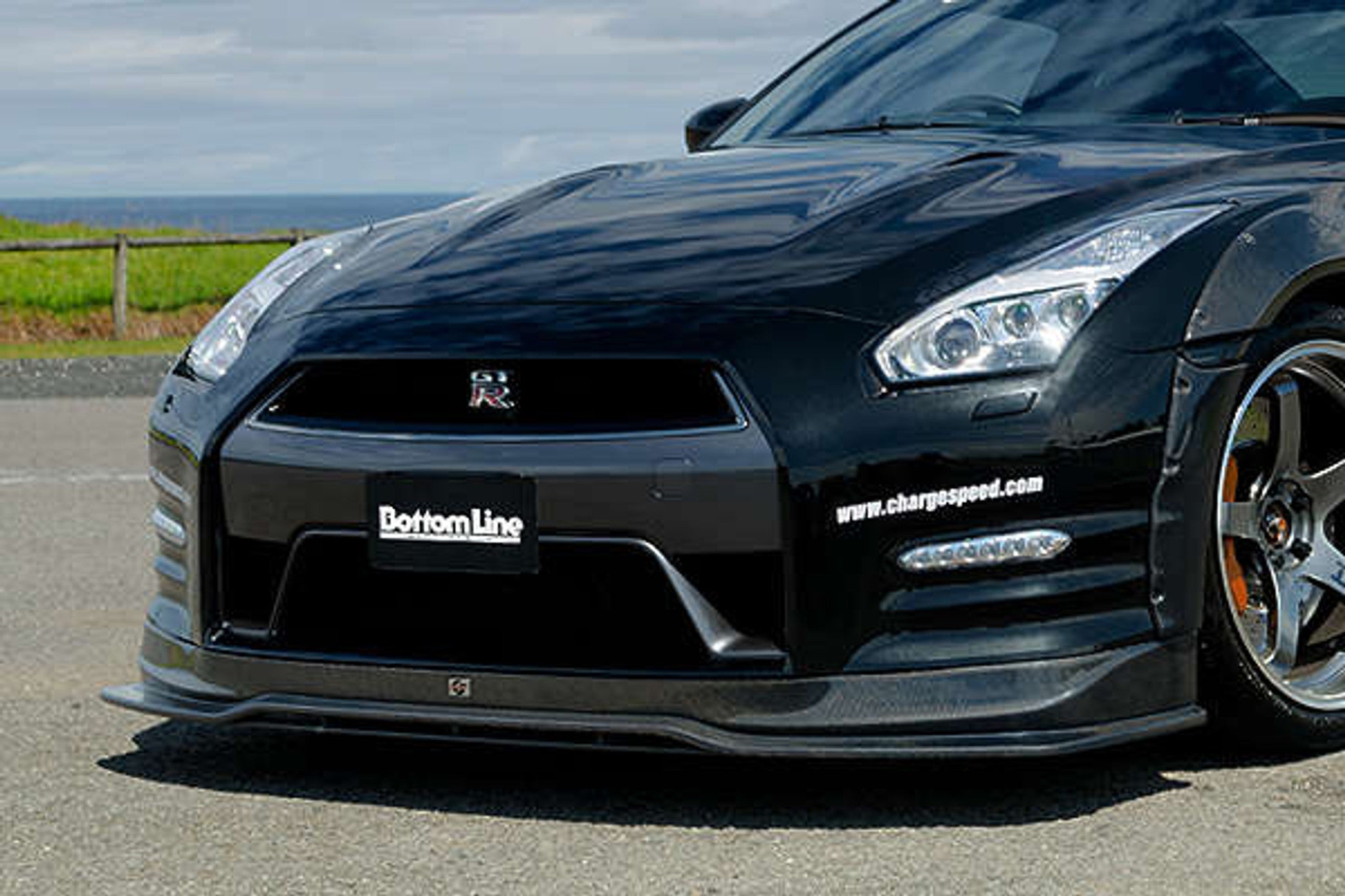 Charge Speed 2012-2016 Nissan GTR R35 Chuki Bottom Line Carbon Full Lip Kit