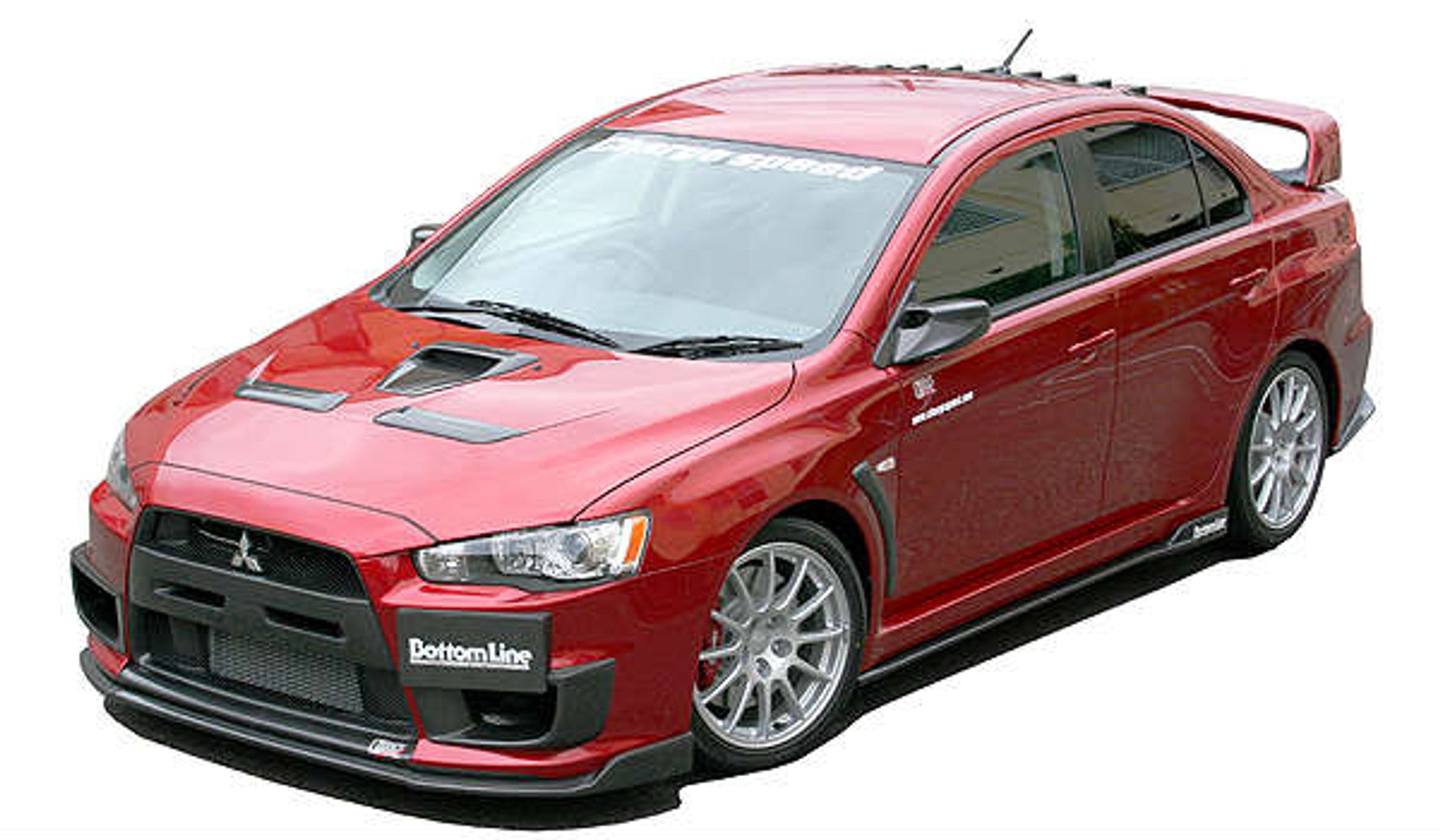 Charge Speed 2008-2017 Mitsubishi Lancer Evo X Bottom Line Type-2 Front Lip FRP