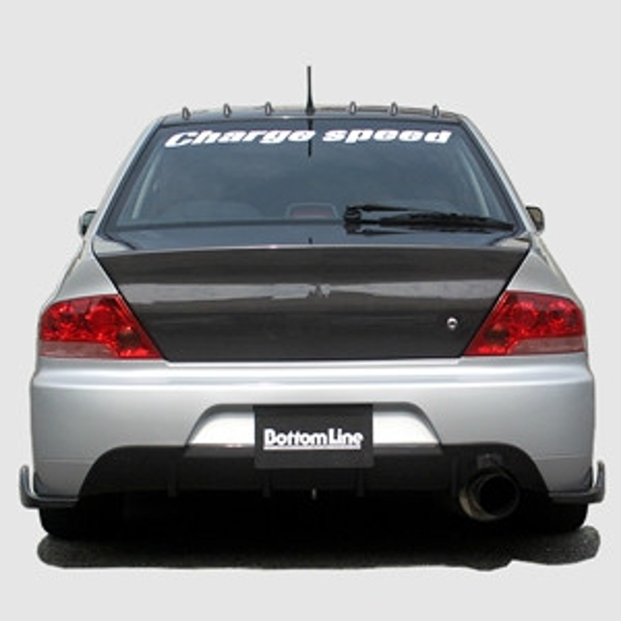 Charge Speed 2006-2007 Mitsubishi Lancer Evo IX Sedan Bottom Line FRP Rear Caps JDM Fitment Only