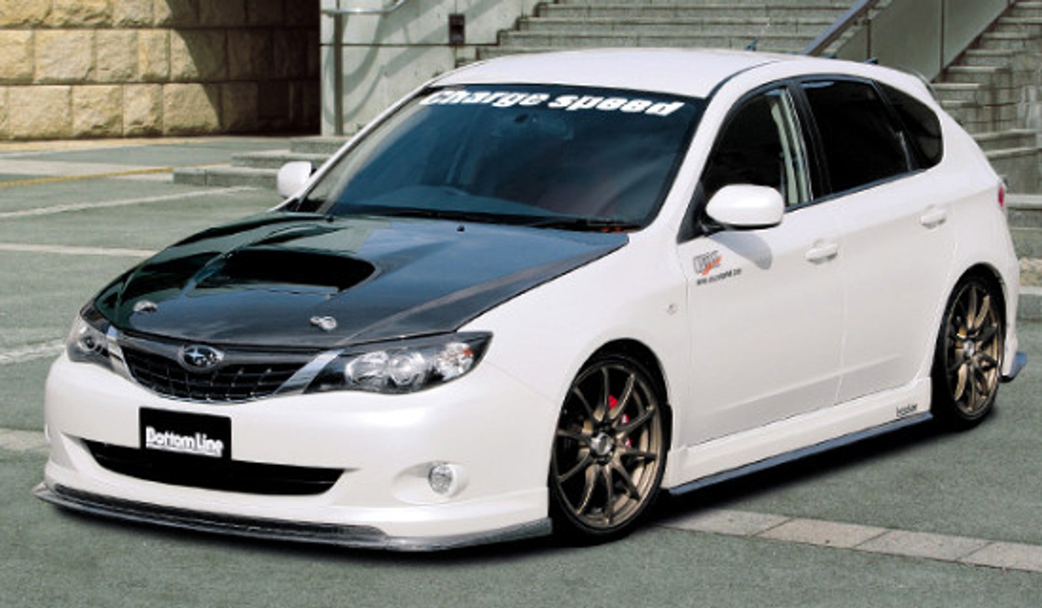 Charge Speed 2008-2011 Subaru Impreza NON-STi 5 Doors Hatchback Bottom Line Carbon Full Kit