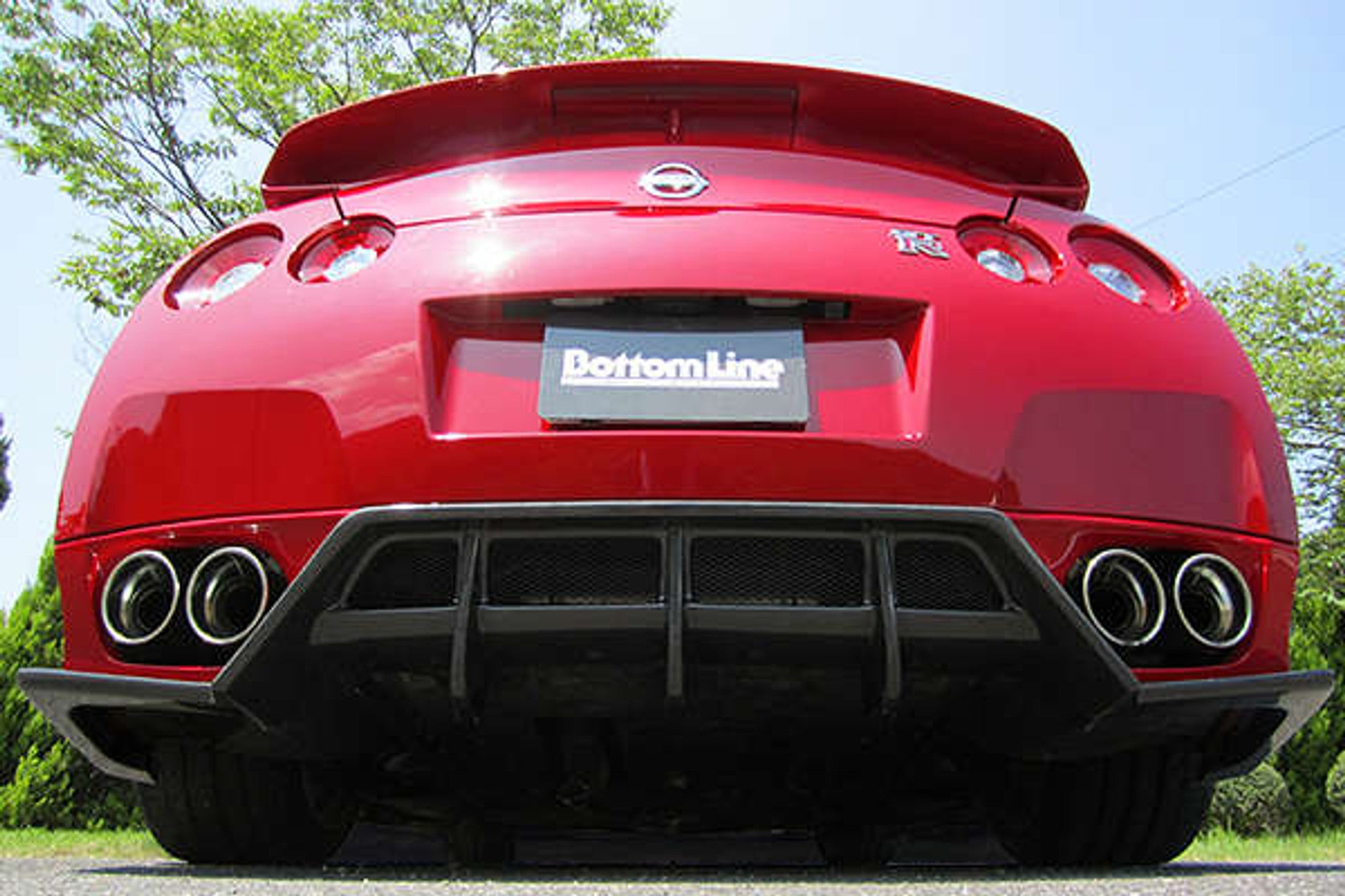 Charge Speed 2007-2011 Nissan GTR Zenki FRP Bottom Line Rear Bumper Diffuser