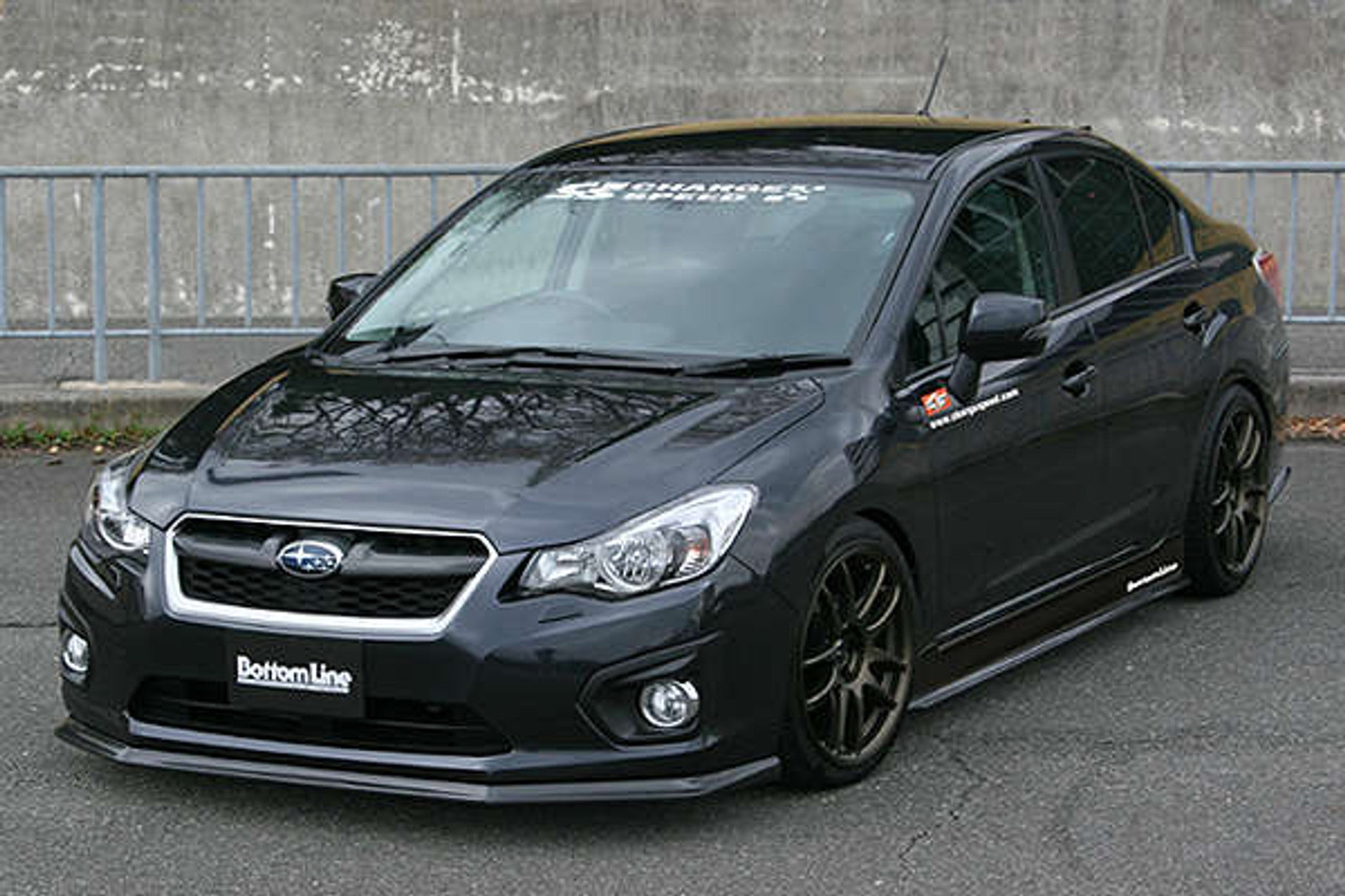 Charge Speed 2012-2015 Subaru Impreza Sedan GJ 4Dr Sedan Bottom Line Carbon Full Lip Kit with OEM Side Skirts Model