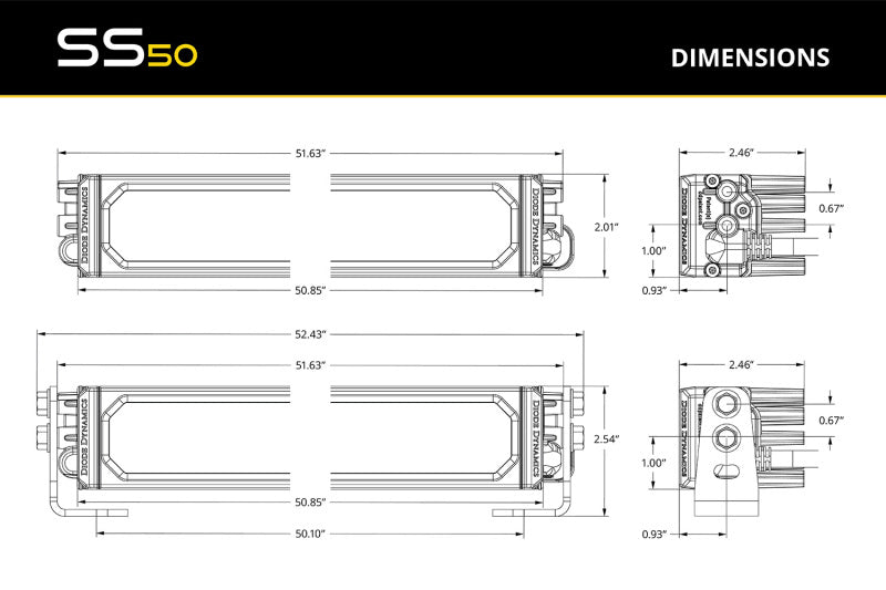 Diode Dynamics SS50 Sport White Driving Standard ABL (one)