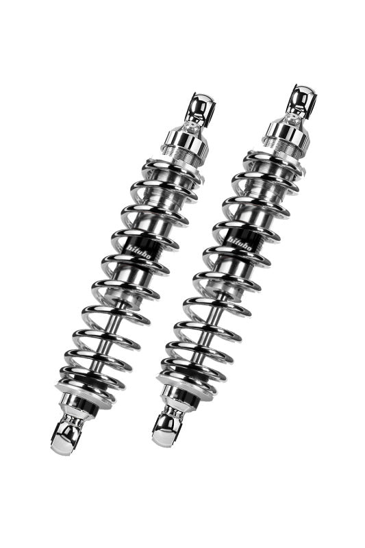 Bitubo WMB0 Twinshocks Adjustable: Spring Preload, Length 306mm, Chrome Edition