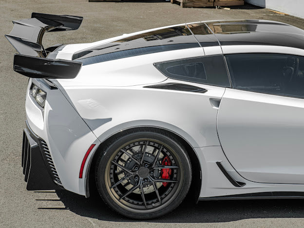 2014-2019 CORVETTE C7 | CARBON FIBER ZR1 EXTENDED REAR SPOILER HIGH WING