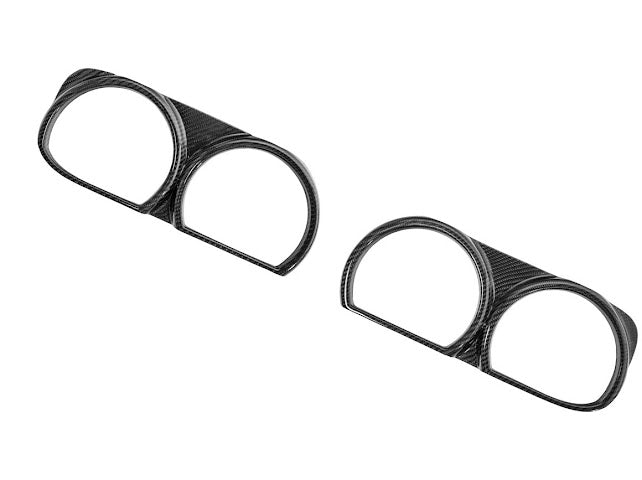 2015-2023 DODGE CHALLENGER | FACTORY STYLE CARBON FIBER HEADLIGHT TRIM COVER W/ FRONT GRILLE INSERT