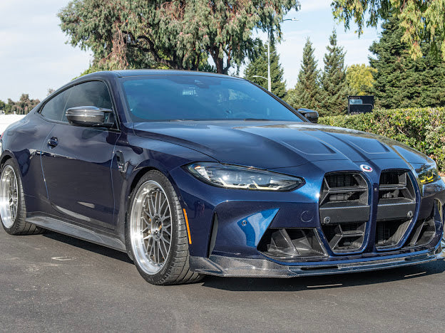 2021-Up BMW G80 M3 & G82 / G83 M4 | M-Performance Style CARBON FIBER 3-Piece Front Bumper Lip Splitter Ground Effects
