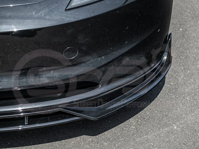 2024-UP TESLA MODEL 3 TRACK STYLE FRONT LIP SPLITTER GROUND EFFECTS