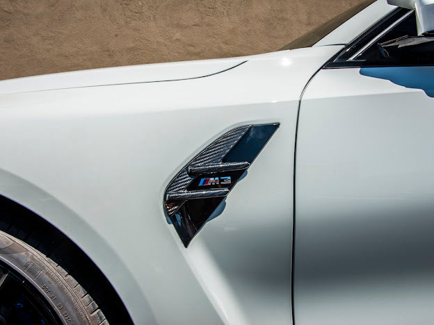 2021-Up BMW G80 M3 & G82 / G83 M4 | Factory Style CARBON FIBER Side Fender Vent Trim Cover (Pair)