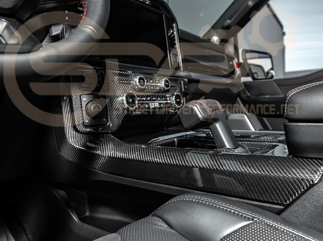 2021-UP FORD F-150 | FACTORY STYLE CARBON FIBER CENTER CONSOLE SIDE PANELS TRIM COVER PAIR