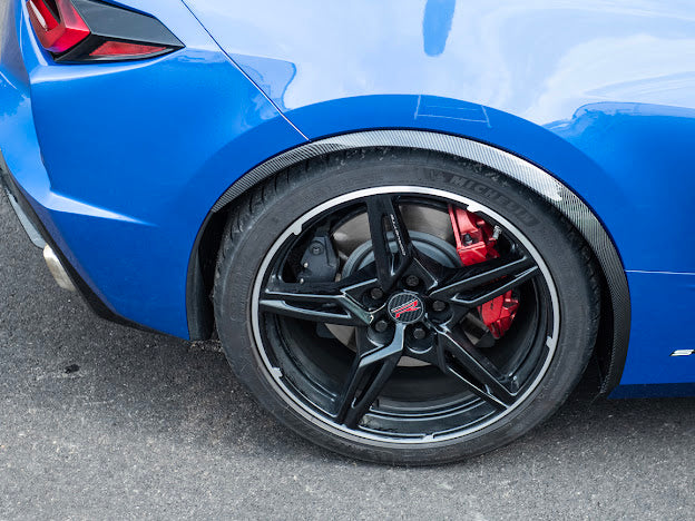 2020+ CHEVROLET CORVETTE C8 | SDP PERFORMANCE PACKAGE HYDRO DIPPED CARBON FIBER SIDE WHEEL FENDER PAIR