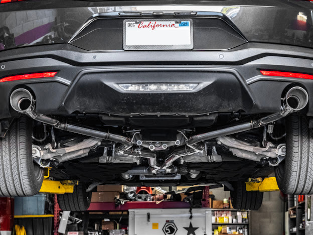 2024-Up Ford Mustang GT 5.0L | T-304 Straight Through Cat Back Dual Tips Exhaust