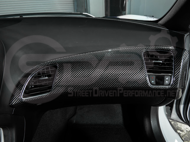 2014-2019 CHEVROLET CORVETTE C7 | DRY CARBON FIBER PASSENGER SIDE DASHBOARD AIR DUCT VENT PANEL COVER