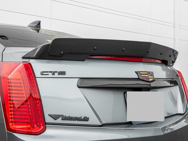 2016-2019 Cadillac CTS-V V3 | FULL CARBON FIBER Rear Trunk Lid Wing Wickerbill Spoiler