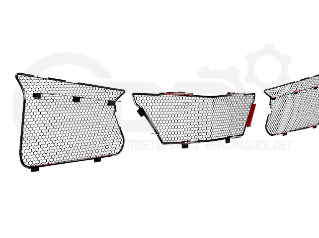 2023+ CHEVROLET CORVETTE C8 E-RAY & Z06 | FACTORY OEM STYLE GLOSSY BLACK FRONT RADIATOR MESH GRILLE GUARD