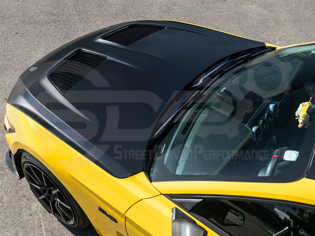 2018-2023 FORD MUSTANG S550 | GTD STYLE ALUMINUM FRONT AIR VENTED HOOD