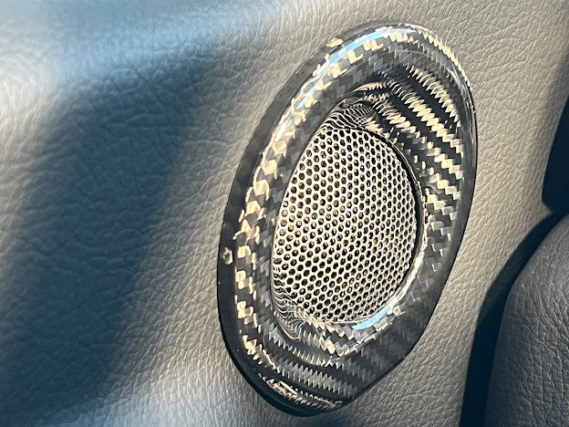 2020-Up Toyota GR Supra A90 A91 |Factory Style CARBON FIBER Inner Door Speaker Ring Trim Cover (Pair)