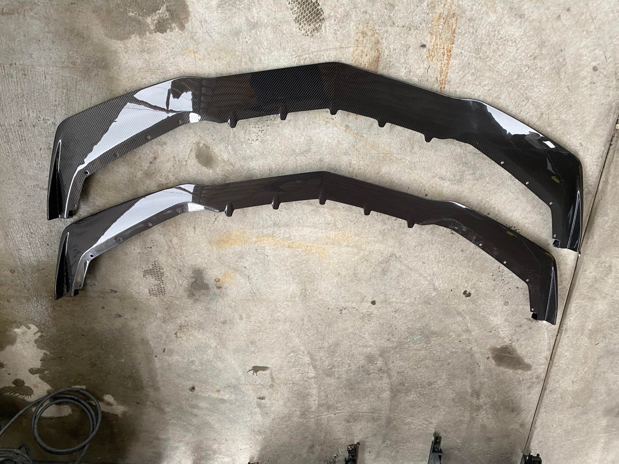 *USED* 2019 CHEVROLET CORVETTE C7 ZR1 CARBON FIBER FRONT LIP SPLITTER GROUND EFFECTS