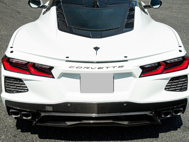 2020+ CHEVROLET CORVETTE C8 STINGRAY & Z51 | CARBON FIBER REAR GRILL TRIM COVER PAIR