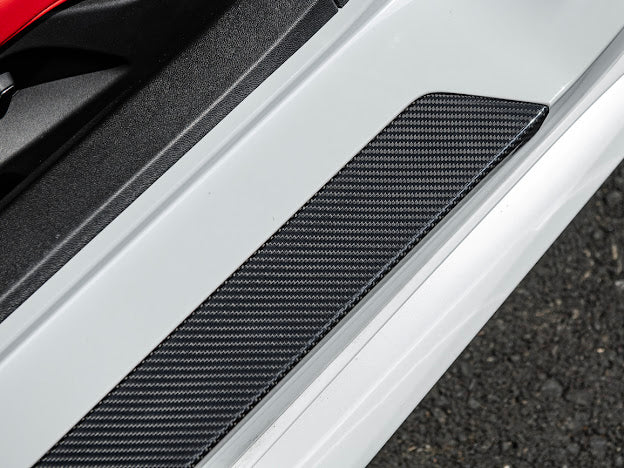 2020-UP CORVETTE C8 | CARBON FIBER SIDE DOOR SILL PLATE STRIP COVERS PANELS