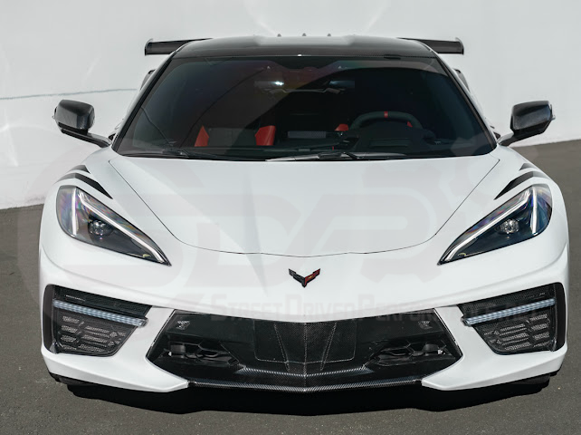 2020-UP CORVETTE C8 STINGRAY & Z51 | SEQUENTIAL FRONT GRILLE LED DRL LIGHT BAR BEZEL INSERTS PAIR