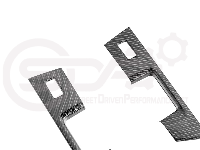 2021-UP FORD F-150 | FACTORY STYLE CARBON FIBER REAR DOOR SWITCH PANEL TRIM COVER