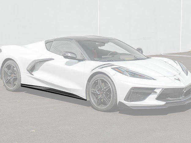 2020+ CHEVROLET CORVETTE C8 SIDE SKIRTS ROCKER PANELS GROUND EFFECTS
