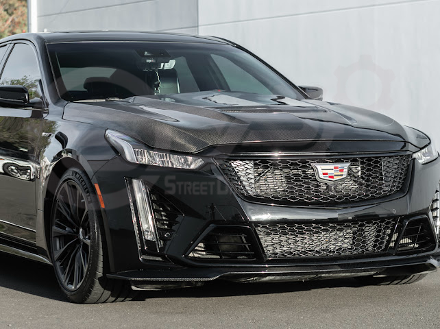 2020-Up Cadillac CT5 / CT5-V / CT5-V Blackwing | Blackwing Style CARBON FIBER Front Vented Hood
