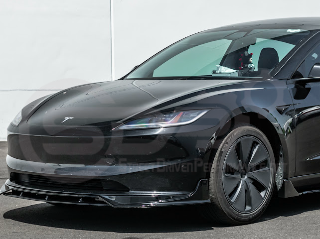 2024-UP TESLA MODEL 3 TRACK STYLE FRONT LIP SPLITTER GROUND EFFECTS