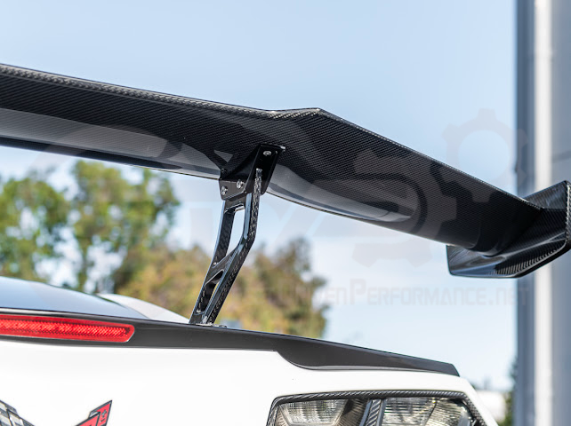 2014-2019 CHEVROLET CORVETTE C7 | ZR1 ZTK CONVERSION PACKAGE REAR SPOILER HIGH WING WITH WING RISER