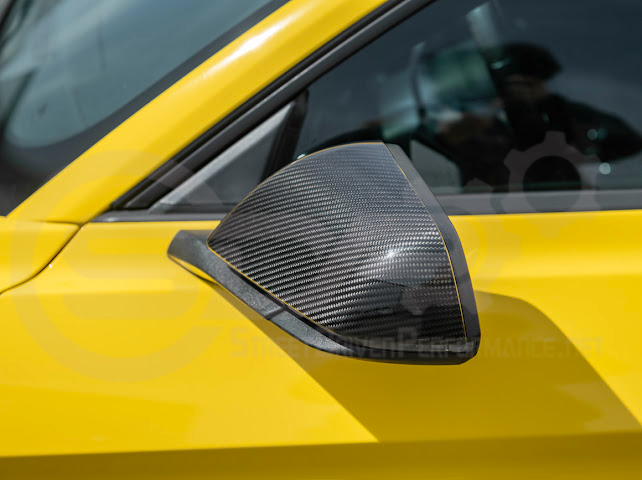 2015-2023 FORD MUSTANG W/ SIGNAL LIGHT | CARBON FIBER SIDE MIRROR CAP COVER PAIR