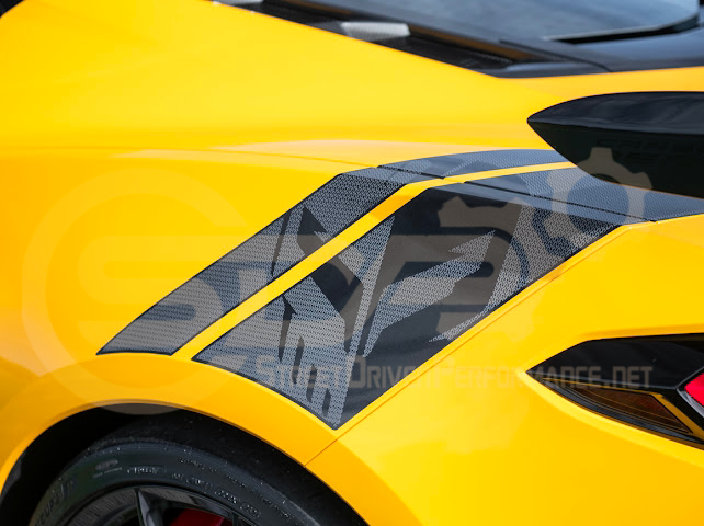 2020-UP CORVETTE C8 REAR FENDERS RACING STRIPES DECALS