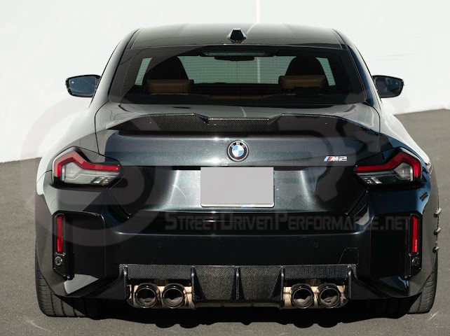 2023-UP BMW G87 M2 | M-SPORT PERFORMANCE V2 STYLE CARBON FIBER REAR BUMPER DIFFUSER