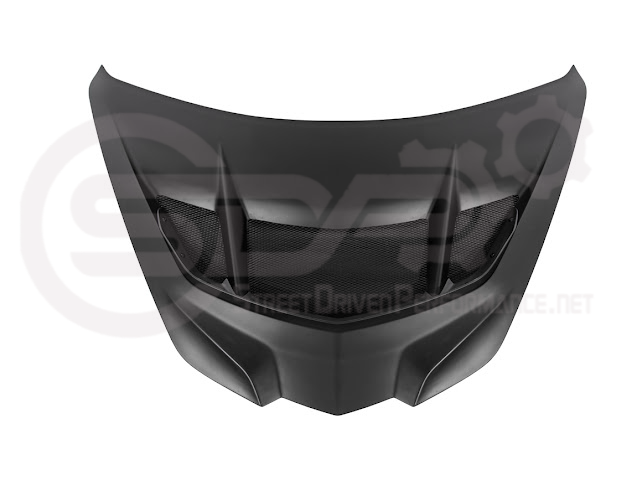 2020-PRESENT CHEVROLET CORVETTE C8 | ZR1 REPLICA STYLE  MATTE BLACK FRONT VENTED HOOD