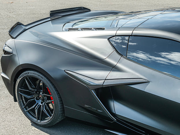 2023-Up CORVETTE C8 Z06 / E-RAY | CARBON FIBER REAR SPOILER WICKER BILL EXTENSION
