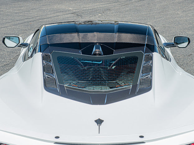 2020+ CHEVROLET CORVETTE C8 CARBON FIBER TOP ROOF PILLAR BOW