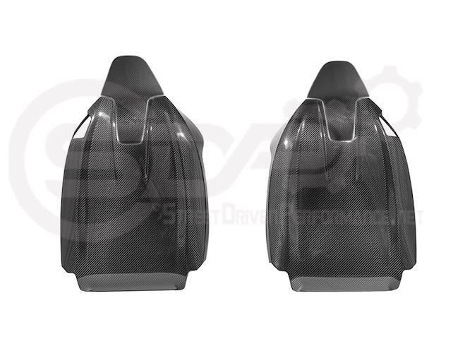 2021+ BMW G87 G80 G82/G83 M2 M3 M4 | DRY CARBON FIBER TAPE-ON FULL SEAT BACK HEADREST COVER PAIR